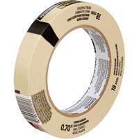 Scotch&reg; Contractor Grade Masking Tape 2020, 18 mm (3/4") x 55 m (180'), Beige Action Paper