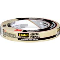 Scotch&reg; Contractor Grade Masking Tape 2020, 18 mm (3/4") x 55 m (180'), Beige Action Paper