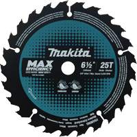 Max-Efficiency Circular Saw Blade, 6-1/2", 25 Teeth, Laminate/Wood Use Action Paper