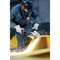 High Performance Large Angle Grinder, 9", 120 V, 15 A, 6500 RPM Action Paper