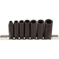 Jeu de douilles, 7 Mcx, Chocs, Prise de 1/4", Profond Action Paper