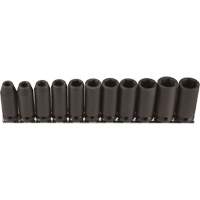 Jeu de douilles longues, 11 Mcx, Chocs, Prise de 3/8", Profond Action Paper