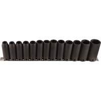Jeu de douilles longues, 13 Mcx, Chocs, Prise de 1/2", Profond Action Paper