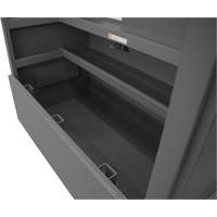 Piano Style Jobsite Storage Box, 60-1/2" W x 34-3/4" D x 49-3/8" H, Grey Action Paper
