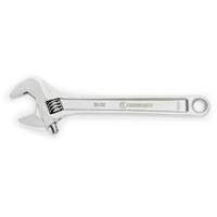 Adjustable Wrench, 12" L, 1-1/2" Max Width, Chrome Action Paper