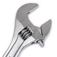 Adjustable Wrench - Bagged, 8" L, 1-1/8"/29 mm Max Width, Chrome Action Paper