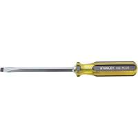 100 PLUS&reg; Standard Slotted Tip Screwdriver, 5/16" Tip, Square, 11-1/8" L, Plastic Handle Action Paper