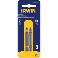 Embouts pour outils &eacute;lectriques, Phillips, Embout #1, Prise 1/4", Longueur 1-15/16" Action Paper