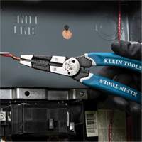 Klein-Kurve&reg; Heavy-Duty Wire Stripper, Cutter & Crimper Multi-Tool, 8-1/4" L, 8 - 20 AWG Action Paper