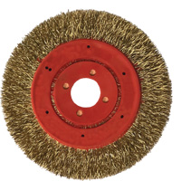 No Throw Partial Encapsulated Wire Wheel, 3" Dia., 0.012" Fill, 1/4" Arbor Action Paper