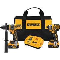 Max* Brushless Cordless Hammer Drill/Driver with Flexvolt Advantage & XR&reg; Impact Driver Kit, Lithium-Ion, 20 V Action Paper