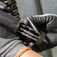 15-in-1 Multi-Bit Ratcheting Screwdriver, 8-3/4" L, Cushion Grip Handle Action Paper