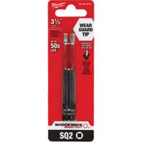 Shockwave Impact Duty Screwdriver Bit, Square, #2 Tip, 1/4" Drive Size, 3-1/2" Length Action Paper