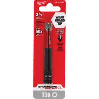 Shockwave Impact Duty Screwdriver Bit, Torx, T-30 Tip, 1/4" Drive Size, 3-1/2" Length Action Paper