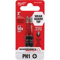 Embout de tournevis Shockwave Impact Duty, Phillips, #1, Prise 1/4" Action Paper