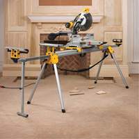 Double Bevel Sliding Compound Mitre Saw with Stand Action Paper