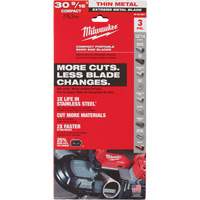 Lames-ruban pour coupes de m&eacute;taux extr&ecirc;mes, Acier rapide, 30-9/16" lo x 1/2" la x &eacute;paisseur 0,02", 12/14 dents par pouce Action Paper