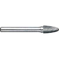Drillco&reg; Magnum Double Cut Solid Carbide Burr, SG-1, 1/4" Dia., 1/4" Shank, 5/8" Depth of Cut Action Paper