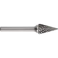 Drillco&reg; Magnum Double Cut Solid Carbide Burr, SM-3, 1/4" Dia., 1/4" Shank, 1" Depth of Cut Action Paper