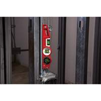 Niveau torpille moul&eacute; sous pression verrouillable avec fiole 360 degr&eacute;s, 10" lo, Aluminium, 3 fioles, Magn&eacute;tique Action Paper