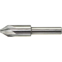Drillco&reg; Chatterless Countersink, 3/16", High Speed Steel, 60° Angle, 6 Flutes Action Paper