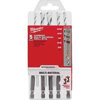 Shockwave Multi-Material Drill Bit Set, 5 Pieces, Carbide Action Paper
