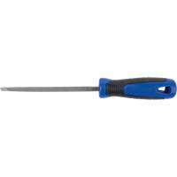 Slim Taper File With Handle, Triangle, 6", Single Action Paper