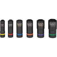 2-in-1 6-Piece Socket Set, 6 Pcs, Impact, Deep Action Paper