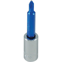 Blue Tip Screwdriver Bit, Phillips, #1, 1/4" Drive Action Paper