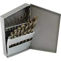 Triumph&reg; Jobber Length Drill Bit Set, 13 Pieces, High Speed Steel Action Paper