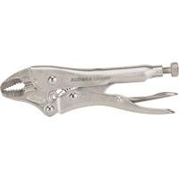 Locking Pliers with Wire Cutter, 5" Length, Curved Jaw Action Paper