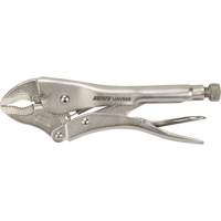 Locking Pliers with Wire Cutter, 10" Length, Curved Jaw Action Paper