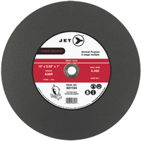 A36R Power Abrasive Cut-Off Wheel, 14" x 3/32", 1" Arbor, Type 1, 4400 RPM Action Paper
