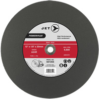 A24R PowerPlus Cut-Off Wheel, 12" x 1/8", 20 mm Arbor, Type 1, 6600 RPM Action Paper
