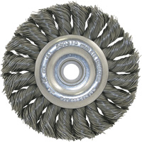 3K114 Unthreaded Knot Twisted Wire Wheel, 3-1/4" Dia., 0.014" Fill, 3/8"-1/2 Arbor Action Paper
