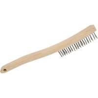 3LHSS Brosse &agrave; r&eacute;curer manuelle, Acier inoxydable, 3 x 19 rangs de fils, Longueur 13-3/4" Action Paper
