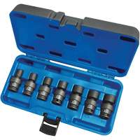 Universal Socket Sets, 7 Pcs, Impact, 3/8" Drive Size Action Paper