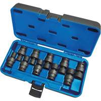 Universal Socket Sets, 10 Pcs, Impact, 3/8" Drive Size Action Paper