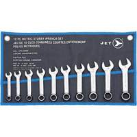 SCWS-10M Stubby Wrench Sets, Combination, 10 Pieces, Metric Action Paper