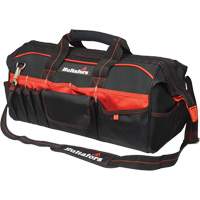 20" Tradesman's Tool Bag, Ballistic Polyester, Black/Red Action Paper