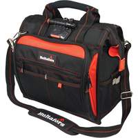 Lighted Technician's Tool Bag, Ballistic Polyester, Black/Red Action Paper