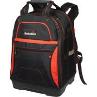Molded Base Bottom Tool Backpack, Black/Red, Ballistic/Polyester Action Paper