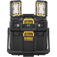 TOUGHSYSTEM<sup>®</sup> 2.0 Adjustable Work Light with Storage, 11" W x 16" D x 14" H, Black/Yellow UAX514 | Action Paper