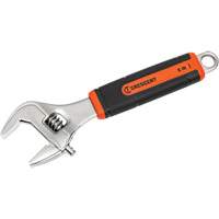 Adjustable Wrench, 6" L, 26 mm/1-4/5" Max Width, Chrome/Polished Action Paper