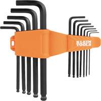 L-Style Ball-End Hex Key Wrench Set, 12 Pcs., Imperial Action Paper