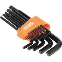 L-Style Ball-End Hex Key Wrench Set, 12 Pcs., Imperial Action Paper