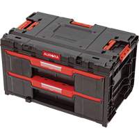 Arx&reg; 2-Drawer Toolbox, 23-1/10" x 15" x 13-2/5", Black Action Paper