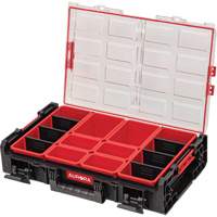 Arx&reg; X-Large Organizer with Short Bins, 23" x 15-1/5" x 5", Black Action Paper