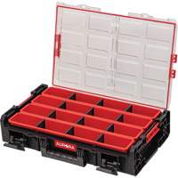Arx X-Large Organizer with Long Bins, 23" x 15-1/5" x 5", Black Action Paper