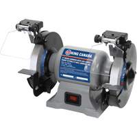 Bench Grinder with LED Lights, 6" Wheel Diameter, 3450 RPM Action Paper
